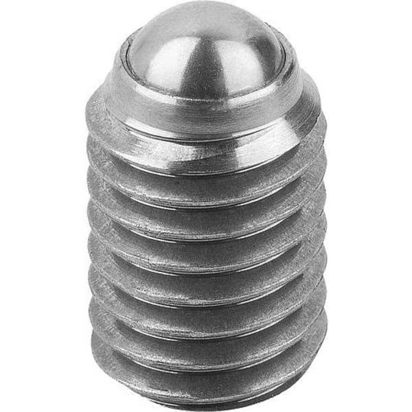 Ball-end thrust screws without head stainless steel with full ball, Kipp, Mfr#: K0384.11230
